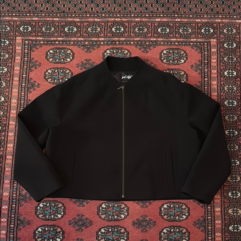 Lord & Taylor Classic Boxy Zip Up Jacket
